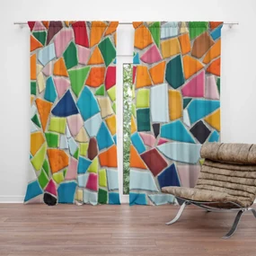 Sablio Záves Farebná mozaika: 2 ks 140x250 cm