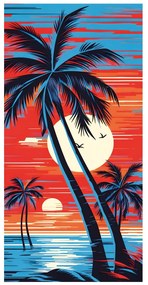 PLÁŽOVÁ OSUŠKA Z MIKROVLÁKNA TROPICAL3 100X180 CM VZOROVANÁ