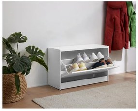 Livarno home Skrinka na topánky, biela  (100383188)
