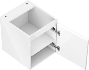 Mexen Orio, kúpeľňová skrinka 40 cm, 1 dvierka, biela lesklá, 91A11-04047-1-BF00