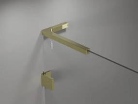 Mexen Lunar, L Duo výklopný sprchový kút 85 x 80 cm, 8mm číre sklo, zlatý profil, 834L-085L-080P-50-00