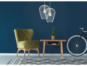 Klausen 111014 - Luster na lanku BLANCHE 1xE27/11W/230V biela