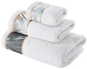 FROTÉ UTERÁK EVA MINGE17 SADA 3 KS 70X140 CM BIELA