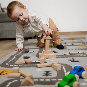 Hanse Home, DOPREDAJ: 80x150 cm Detský koberec Adventures 104535 Grey/mustard, 80x150, šedá, detská izba