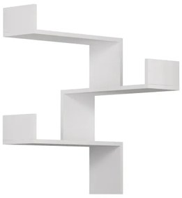 Rohová nástenná polica LUKSA 90x60 cm biela