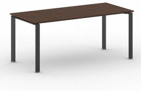 Rokovací stôl PRIMO INFINITY s čiernou podnožou 1800 x 900 x 750 mm, orech