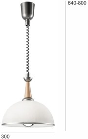 Sťahovací luster CHIARA 1xE27/60W/230V strieborná/buk