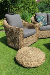 Hnedé záhradné ratanové sedenie so stolom 4-set