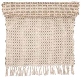 GREEN GATE Bavlnený behúň na stôl Woven Sand 45 × 150 cm