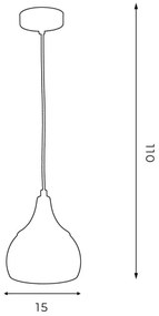 Luster na lanku AKTAN 1xE27/60W/230V čierna