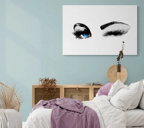 Obraz žmurkajúce ženské oči - 60x40