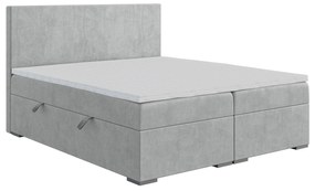 Jednolôžková posteľ Boxspring 120 cm Lemmy (sivá) (s matracom a úl. priestorom). Vlastná spoľahlivá doprava až k Vám domov. 1043397