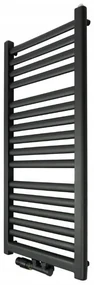 Regnis Elba, Vykurovacie teleso 440x1580mm so stredovým pripojením 50mm, 701W, čierna, ELBA160/40/D5/BLACK