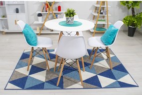 Jedálenská zostava TODI 80cm okrúhly stolový set biely a 2 stoličky OSAKA biele + 2 stoličky OSAKA biele ZADARMO