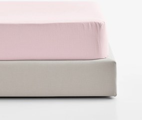 Goldea napínacia plachta z ľanovej zmesi - púdrovo ružová 90 x 200 cm