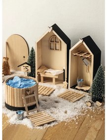 Sada 2 ks drevených poličiek v tvare domčeka LITTLE HOUSES