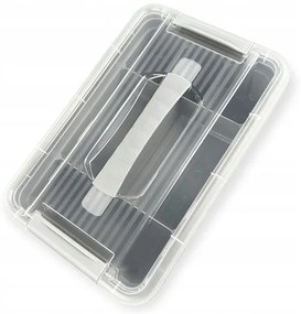 Organizér, úložný box 2v1, multifunkčný, biely STORMAX – 9 l, 35 x 23 x 17 cm