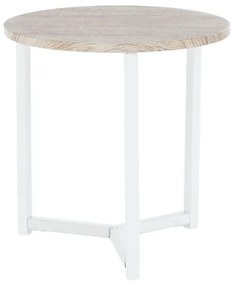 Príručný stolík z MDF s PVC fóliou, prírodná/biela