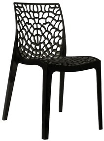 Čierna plastová stolička BAFO