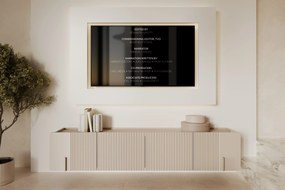 Závesná TV skrinka Malmi 200 cm - kašmírová / zlatá