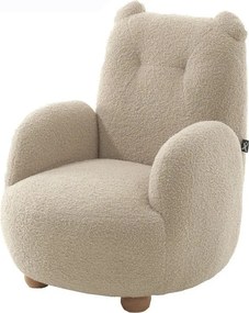 Béžové detské kresielko z textílie buklé Rocky – Vipack