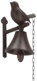 Liatinový nástenný zvonček s motívom vtáčika Esschert Design Cutie Bird