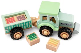 Traktor s valníkom a nákladom