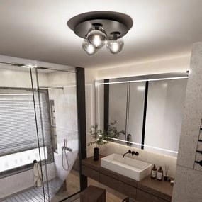 Stropné svietidlo SOLAR 3xE14/10W/230V čierna/šedá