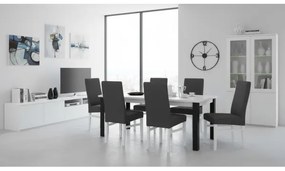 Jedálenská stolička ALISON sivá/biela