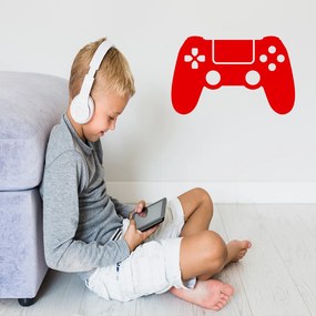 Veselá Stena Samolepka Ovládač na playstation Farba: červená, Veľkosť: 100 x 64 cm