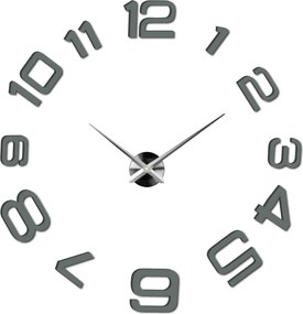 SENTOP | Moderné nalepovacie nástenné hodiny | 3D hodiny 12S053-Wanduhr HEU- analógové