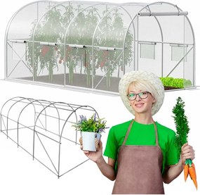 Springos Záhradný skleník / fóliovník 4 × 2,5 × 2 m GT0009 UV-4, 140 g/m²