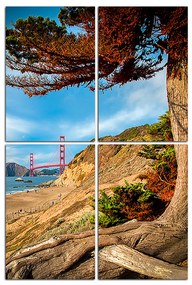 Obraz na plátne - Golden Gate Bridge - obdĺžnik 7922D (120x80 cm)