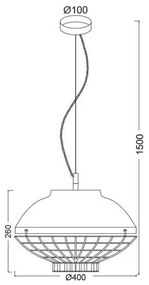ACA DECOR Závesné svietidlo LETO max. 60W/E27/230V/IP20