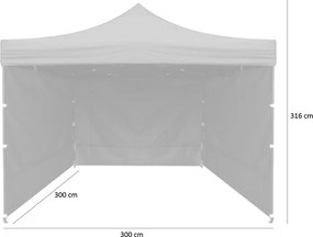 Garden Line 3 x 3 m ČIERNY KOMERČNÝ STAN *5742