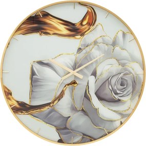 Nástenné hodiny Glass Rose 80 cm viacfarebné/zlaté