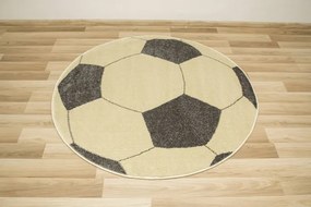 Koberec Lima G758A Football, žltý / grafitový kruh