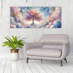 Obraz – Strom života v oblakoch (120x50 cm)