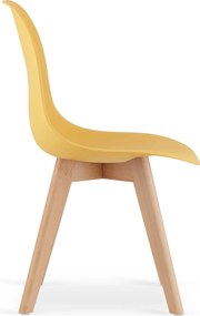 AKCIA Horčicová stolička KITO s bukovými nohami II. akosť