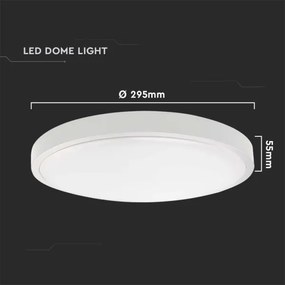 LED Kúpeľňové stropné svietidlo LED/24W/230V 3000K IP44 pr. 29,5 cm biela