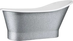 Besco Voľne stojaca vaňa z liateho mramoru Gloria Glam G 150x67 (160x67,5) BESCO-Rozmery: 150x67, BESCO-Farba: Biela/grafit