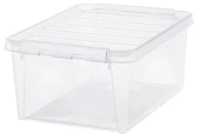SmartStore Úložný box s bielymi klipmi Classic, 14 l, 14 l