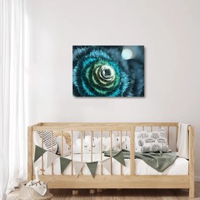 Sklenený obraz - Kvet v detaile (70x50 cm)
