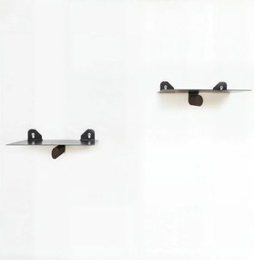 Súprava poliček Black and Brown, 2 ks