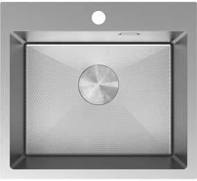Mexen Solix, 1-komorový nerezový drez 500 x 450 mm, brúsena oceľ, vzor voština, 6402501000-01HC