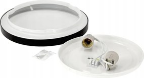 BERGE LED stropné svietidlo 2xE27 IP20 LARI-R BLACK + 2x E27 10W teplá biela sviečka