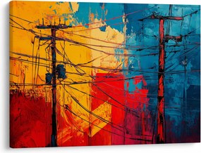 Obraz - Abstraktné elektrické vedenie (70x50 cm)