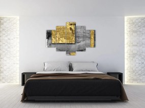 Obraz - Zlaté štvorce N⁰2 (150x105 cm)