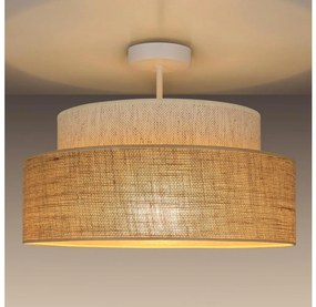 Prisadený luster BOHO 1xE27/60W/230V pr. 40 cm krémová/béžová