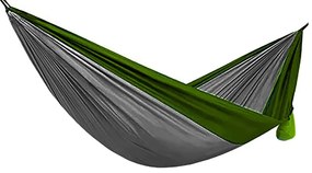 Turistická hojdacia sieť SANTIAGO 260x140 cm, zelená/sivá